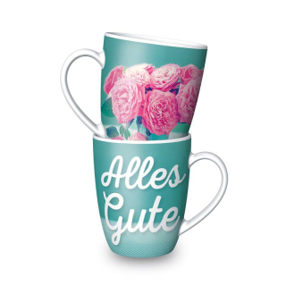 Becher Tasse La Vida für Dich Spruch Alles Gute