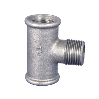 Gas-Wasser-Fittings T-Stück I/A mit AG am Abzweig 3/4" Temperguss feuerverzinkt Nr. 133